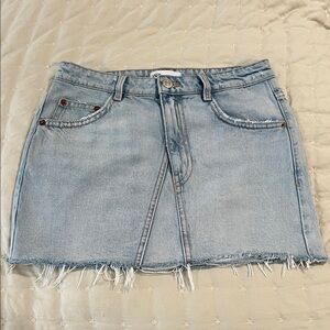 Zara Light Blue Denim Mini Skirt